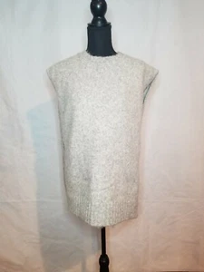 Ärmelloser Pullover Weste Poncho mit Rundhalsausschnitt, Einheitsgröße minimalistisch - Bild 1 von 5