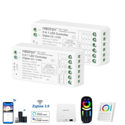 LED Smart Controller Zigbee 3.0+2.4g 2in1 CCT / 3in1 RGB RGBW LED FUT035Z+ 037Z+ - Image 1 of 4