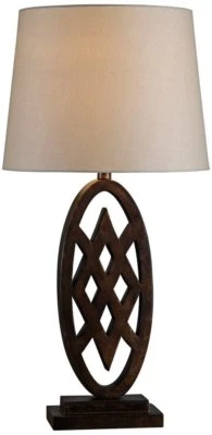 Lámpara de mesa Kenroy Home Signet bronce moteado dorado 32726GFBR (caja abierta) (C1 Foto 1 de 2