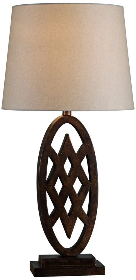 Lámpara de mesa Kenroy Home Signet bronce moteado dorado 32726GFBR (caja abierta) (C1 Foto 1 de 2