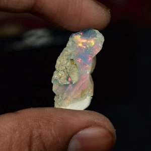 Trockenopal grob 9,35 Karat natürlicher äthiopischer Welo Opal Roh Feueropal Edelstein - Bild 1 von 6