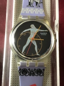 Armbanduhr SWATCH Gent DISCOBOLUS (GK141) - NEU/NOS-Olympische Spiele/Sport/Lila - L@@K - Bild 1 von 4