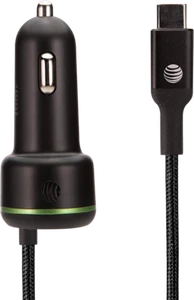 AT&T Captive Cable Power Delivery Car Charger 40W with USB-C Port (USB-C) Black - Picture 1 of 3