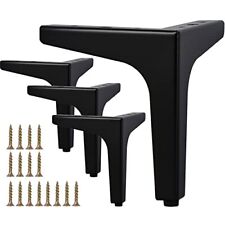 6 inch Metal Furniture Legs, Set of 4 Modern Iron Diamond 6" / 15cm Black
