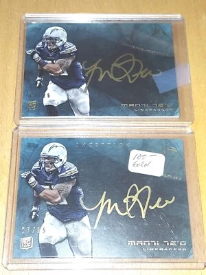 Manti Te'o LOT 14/25 17/25 2013 Topps Inception Rookie Autographs Gold Ink #SSMT - Image 1 of 2