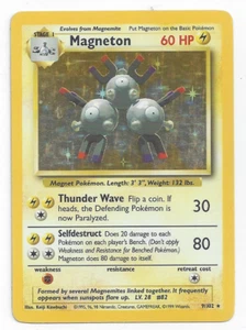 Pokemon Magneton-9/102 Holo Unlimited Base Set - Picture 1 of 2