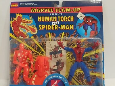 MARVEL TEAM-UP PRESENTS HUMAN TORCH AND SPIDER-MAN TWO PACK WITH MARVEL TATTOOS - Image 1 of 4