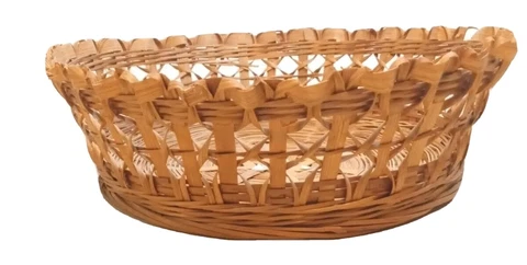 Wicker Round Wall Basket Natural Boho Decor Hanging Cover