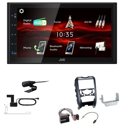 JVC Bluetooth 2DIN DAB+ Autoradio für MINI Clubmann ab 2007 in schwarz - Bild 1 von 4