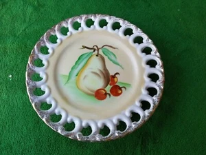 Antique Sighed Decorative Floral Plate - Picture 1 of 3