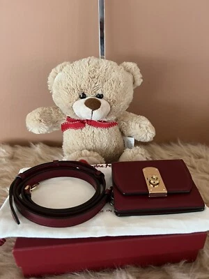 Authentic Salvatore Ferragamo Red Boxys Crossbody Wallet On Strap New Unused - Image 1 of 4