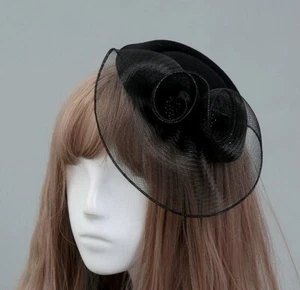 Fascinator Hut für Damen am Stirnband elegant Kentucky Derby Netzhut - Bild 1 von 2
