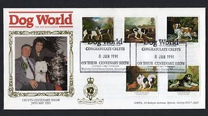 1991 Dogs FDC, Official special handstamp postmark - Picture 1 of 1