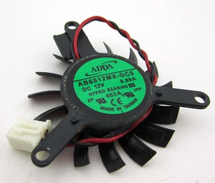 1XADDA AB6812MX-GC0 NV-1035-C3 12V 0.09A Graphics Card Cooling Fan Fast Shipping - Image 1 of 1