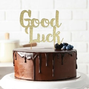 Good Luck Cake Topper New Home New Job Retirement Gift Travelling Decoration - Picture 1 of 3