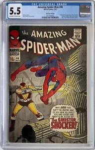 Amazing Spider-Man #46 (1967) CGC 5.5 1st SHOCKER Appearance UK Price Variant - Imagen 1 de 2