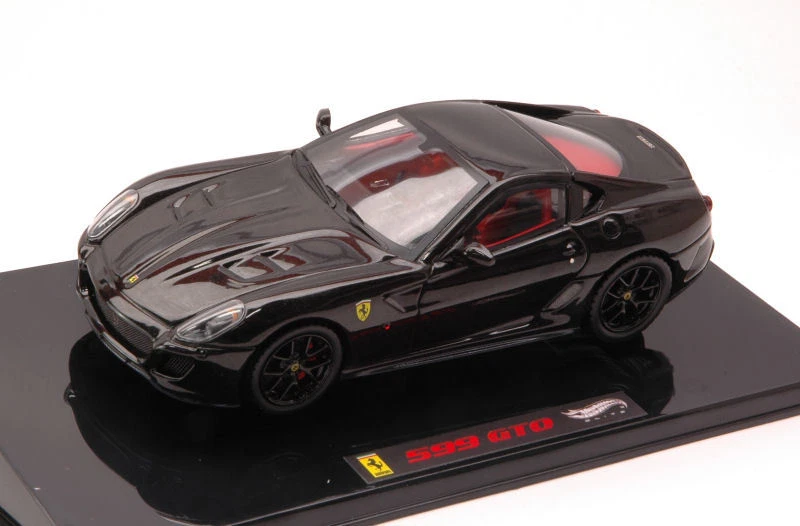 Ferrari 599 Gto 2010 Black Elite Collection 1:43 Model T6932 HOT WHEELS - Immagine 1 di 1