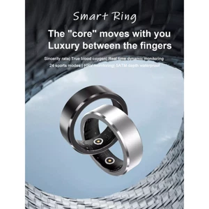 Smart Health Ring 5ATM Waterproof Heart Rate Blood Oxygen Tracker Sleep Monitor - Picture 1 of 12