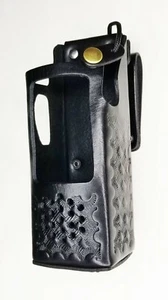 CASEGUYS 2 E.F. JOHNSON 5100 Leder Funkhalter Holster Korbgeflecht Polizei - Bild 1 von 10
