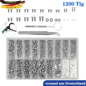 1200 kleine Schrauben Edelstahl kleine Muttern Schrauben für Brillen Watch Handy - Bild 1 von 12