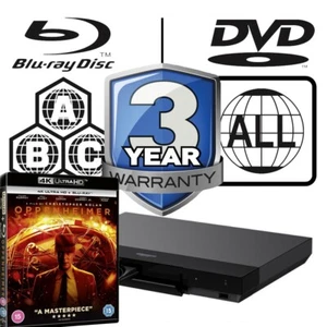 Sony Blu-ray Player UBP-X700 All Zone Code Free MultiRegion 4K & Oppenheimer - Picture 1 of 8