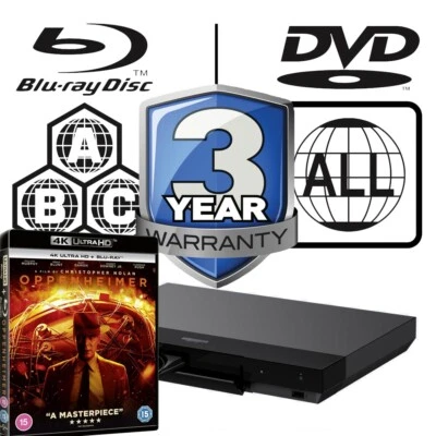 Sony Blu-ray Player UBP-X700 All Zone Code Free MultiRegion 4K & Oppenheimer - Bild 1 von 4