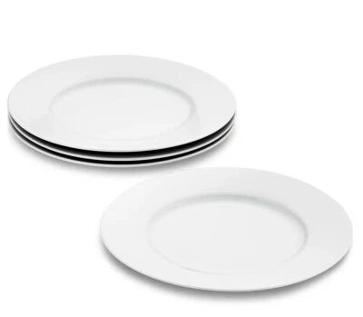 the cellar basics Rim Salad Plates - Set of 4 - White - Porcelain - Image 1 of 3