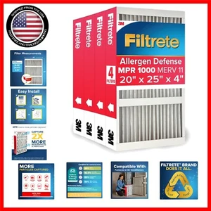 Efficiency Redefined: 20x25x4 MERV 11 Air Filter - 4-Pack with MPR 1000 Rating - Picture 1 of 11