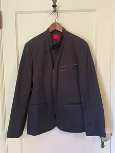 HUGO BOSS RED LABEL AWORS Moto Racer Black Zipper Jacket 40R - Picture 1 of 3