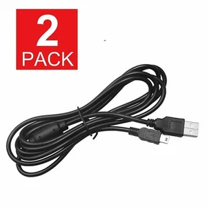 2 x Sony Playstation 3 PS3 Controlador inalámbrico USB Cable de carga Cargador de cable - Imagen 1 de 4