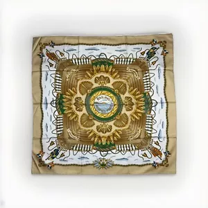 $550 Hermes Paris Scarf Silk Carre 90cm 35" Nautical Naval Ship Compass Rope - Picture 1 of 16