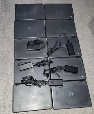 Lote de 10 SSD Dell Touchscreen Chromebook 3100 11,6" Celeron 1.1GHz/8GB/32GB - Imagem 1 de 4