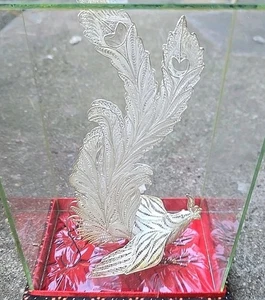 STERLING SILBER 925 Vintage handgefertigt Phönix Filgree im Glasetui - chinesisch - Bild 1 von 4