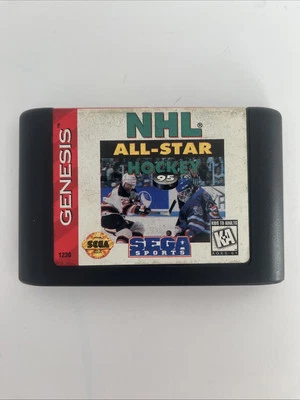 Rare Authentic Sega Genesis Video Game NHL All-Star Hockey Cartridge No Case - Image 1 of 4