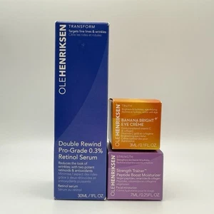 3 Ole Henriksen Double Rewind .3% Retinol Serum 1oz Strength Trainer Banana Eye - Picture 1 of 5