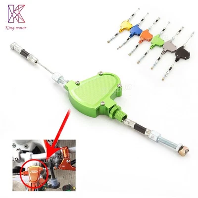 For Honda Suzuki Kawasaki Yamaha Stunt Clutch Pull Cable Lever Easy System Green Foto 1 de 4