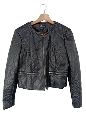 ZARA TRAFALUC Veste en cuir synthétique Dames Veste T EU 38 noir - Photo 1/4
