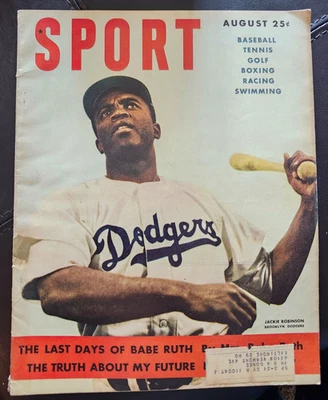 REVISTA DEPORTIVA DE COLECCIÓN AGOSTO 1949 - JACKIE ROBINSON BROOKLYN DODGERS Foto 1 de 4