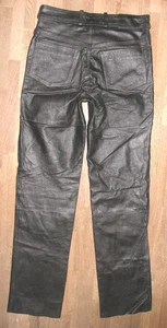 lange - LOUIS - Herren- LEDERJEANS / Biker- Lederhose in schwarz ca. W31 / L35 - Bild 1 von 4