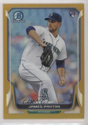2014 Bowman Chrome Gold Refractor /50 James Paxton #25 Rookie RC - Image 1 of 2