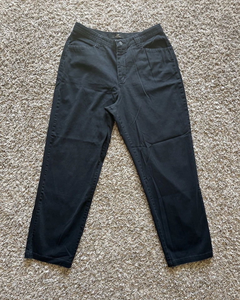 Lee Women’s Size 8 Black Straight Leg Relaxed Fit Khaki Pants - Image 1 of 4