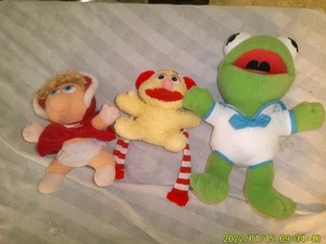 SESAME STREET MISS PIGGY KERMIT FOZZY BEAR OLDER PLUSH - Picture 1 of 6