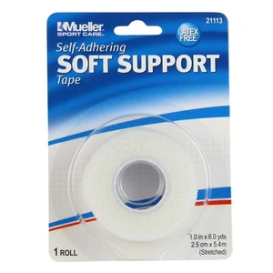 Mueller weiches Stützband [selbstklebend]: 1 Zoll x 18 ft. (weiß) - Bild 1 von 1