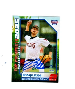 Bishop Letson 2025 MWL Top Prospect autograph signed card Wisconsin Timber f - Picture 1 of 2
