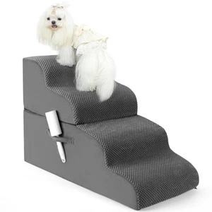 Hundetreppe, 4-stufige Stufenrampe Hochbett und Couch, Hunderampe mit stabilem Nicht-S... - Bild 1 von 6