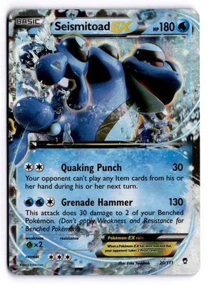 Seismitoad EX Ultra Rare XY - Furious Fists 20/111 - Image 1 of 2