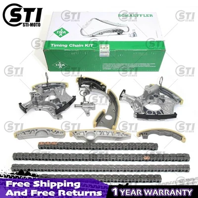 11PCS OEM INA Timing Chain Kit FOR Audi A4 A6 2005-2009 3.2L AUK BKH BDW - Image 1 of 4