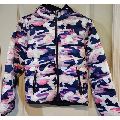 Jaqueta Under Armour Juvenil Meninas Tamanho Grande Rosa Camuflagem Camuflagem Casaco Capuz - Imagem 1 de 2