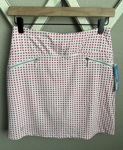 NWT! GG Blue Luxe Sport Women's S Skort Skirt Pickleball Tennis Golf White/Pink - Picture 1 of 11