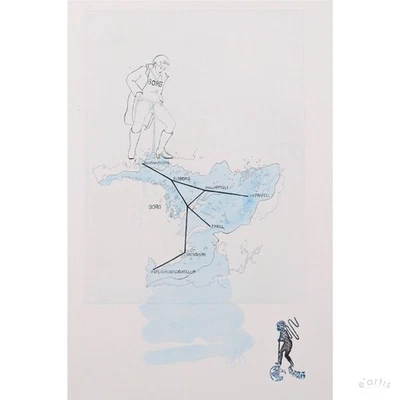 INGA SVALA THORSDOTTIR RADIERUNG HANDKOLORIERT LANDNAHME BORG ISLAND VP: 300€* - Bild 1 von 4